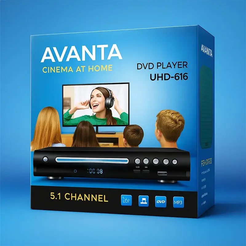 Custom DVD Player Packaging Boxes