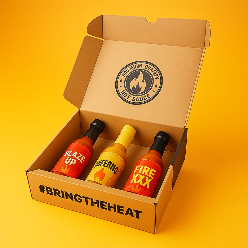 Custom Hot Sauce Packaging Boxes